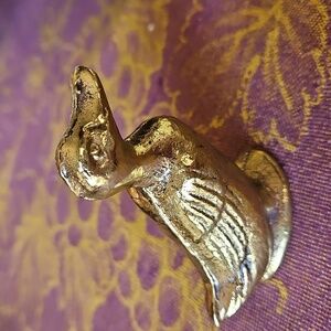 Vintage BRASS Duck Figurine/ Paperweight Virginia Metalcrafters